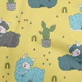 thumbnail image 1 of oneOone Georgette Viscose Yellow Fabric Kawai Sewing Material Print Fabric By The Yard 42 Inch Wide-CL, 1 of 5