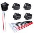 thumbnail image 1 of 5Pcs Car 20mm Mini Round Rocker Switch ON Off 12 Volt Toggle Switch 12V Automotive RV 2 Pin Switch 120V With Wire ,Easy to Install, 1 of 6