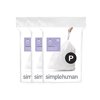 simplehuman Code P Custom Fit Drawstring Trash Bags in Dispenser Packs, 60 Count, 50-60 Liter / 13-16 Gallon