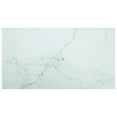 thumbnail image 1 of vidaXL Table Blanche 120x65 cm Verre Trempé 8mm avec Design Marbre, 1 of 3