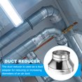thumbnail image 4 of Unique Bargains 12 Inch to 8 Inch Round Duct Reducer Increaser Connector, Galvanized Steel Adapter Pipe Fitting, Silver Tone, 4 of 5