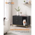 thumbnail image 2 of Caja de arena Feandrea, moderno mueble para gatos, color negro, 2 of 9