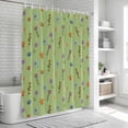 thumbnail image 6 of Spring Flowers Shower Curtain, Waterproof Shower Curtains for Bathroom, Pink Yellow Wildflowers Country Plants Green Washable Fabric Bathtub Curtain Set Bath Decor with 12 Hooks Stall 36"x72", 6 of 8