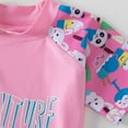 thumbnail image 3 of GYRATEDREAM Girls Swimsuits Two Piece Rash Guard Set Short Sleeve Bathing Suit Liner Swimwear with UPF 50+ Sun Protection for 8-13Y Pink, 3 of 9