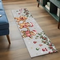 thumbnail image 3 of Runner Rug 2'x6', Gingerbread Christmas Washable Non-Slip Hallway Runner Rugs, Xmas Balls Branches Grey Bedside Rugs Floor Mats Carpet Runners for Kitchen Bathroom Laundry Room, 3 of 8