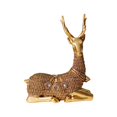thumbnail image 2 of Baoblaze Deer Statues Reindeer Figurines Nordic Imitation Rattan Miniature Ornaments Deer Sculptures for Table Office Shelf Decor sit, 2 of 8