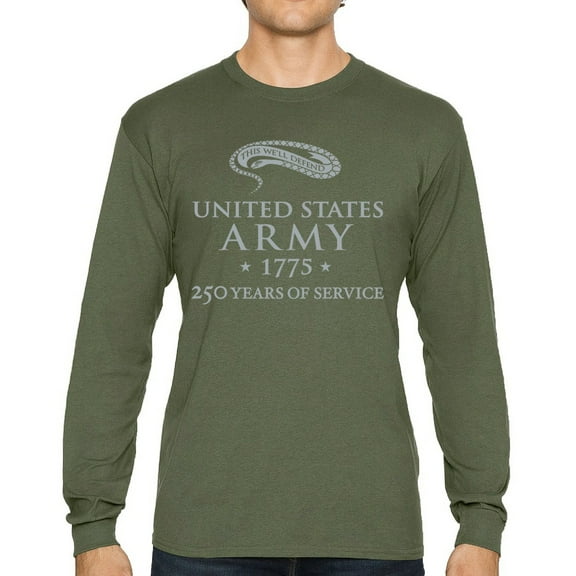 US Army 250 Years of Service Long Sleeve T-shirt Military Veteran DD214 Patriot