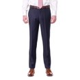 thumbnail image 3 of Men's Slim Fit Solid Navy Blue Two Button Wrinkle Resistant 2 Piece 100% Wool Suit, 3 of 4