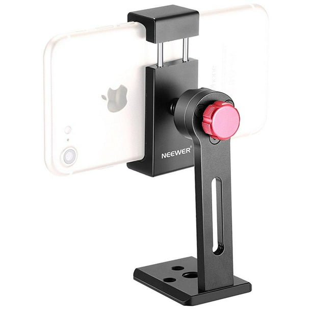 Neewer Cellphone Holder Clip Desktop Tripod Mount Adapter For Iphone 7 7 Plus 6s 6s Plus 6 Samsung And Other Smartphones Within 2 2 3 5 Inches 5 6 8 9 Centimeters Width Metal Black Walmart Com