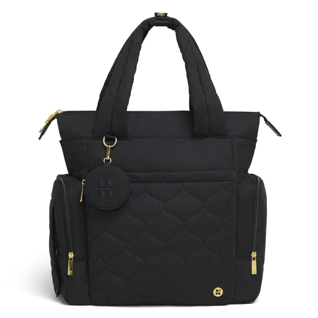 Bolsa de pañales Huggies Cozy Hugpack Tote negra acolchada
