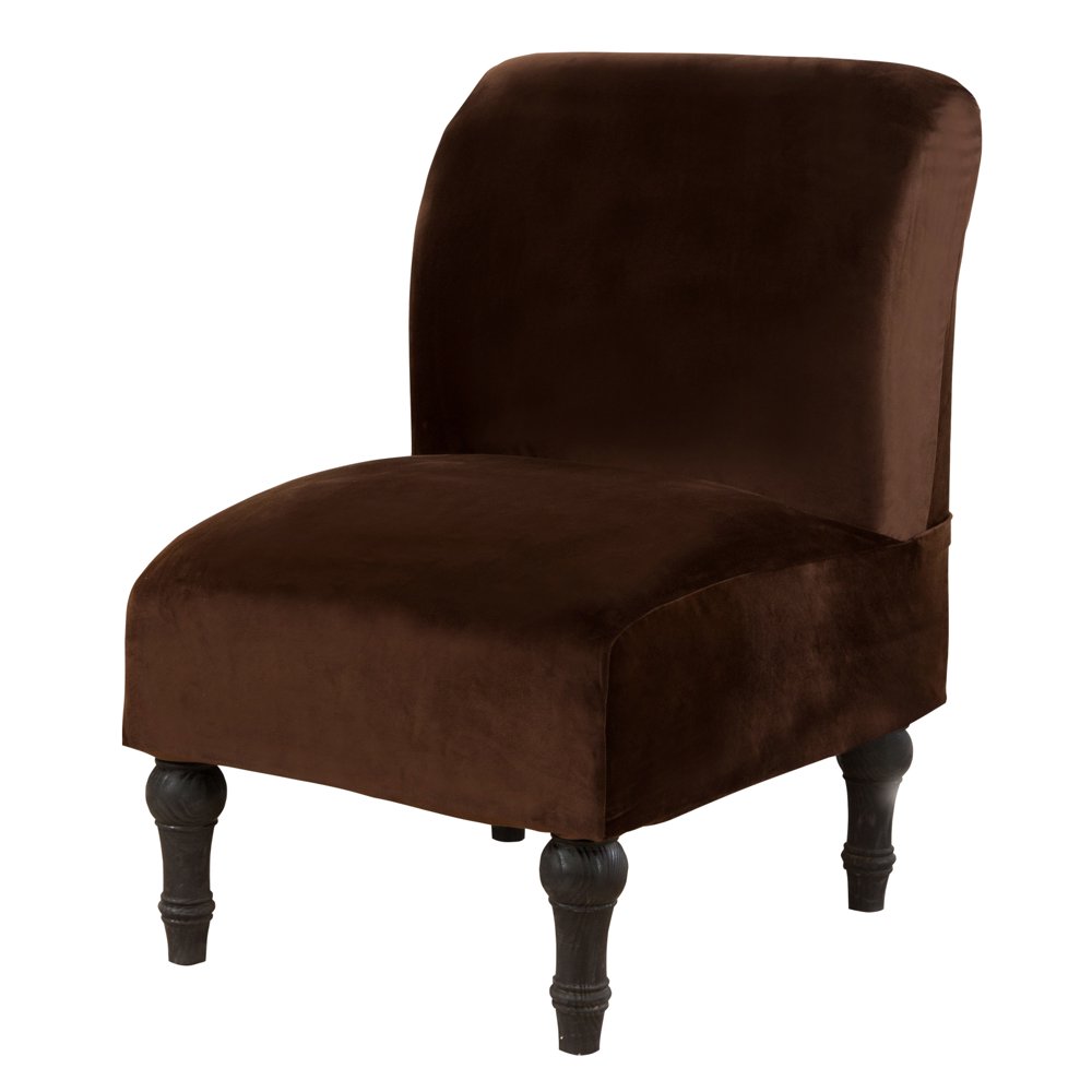 Armless Chair velvet Accent Chair Cover Protector Elastic Spandex