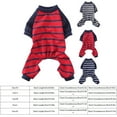 thumbnail image 2 of Pet Warm Pajamas With Sleeves Soft Comfortable Stripe Colorblocking Outfit For Dogs And Cats, 2 of 8