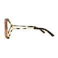 thumbnail image 3 of Womens Squared Butterfly 90s Chic Designer Sunglasses Tortoise Gold Orange, 3 of 4