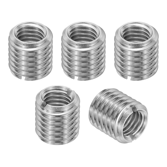 Uxcell 316 Stainless Steel Thread Adapters Sleeve Reducing Nut, 5 Pcs M14 x 1.5 Male to M10 x 1.5 Female Repairing Insert Nut Screw Reducer Conversion Fastener 12mm