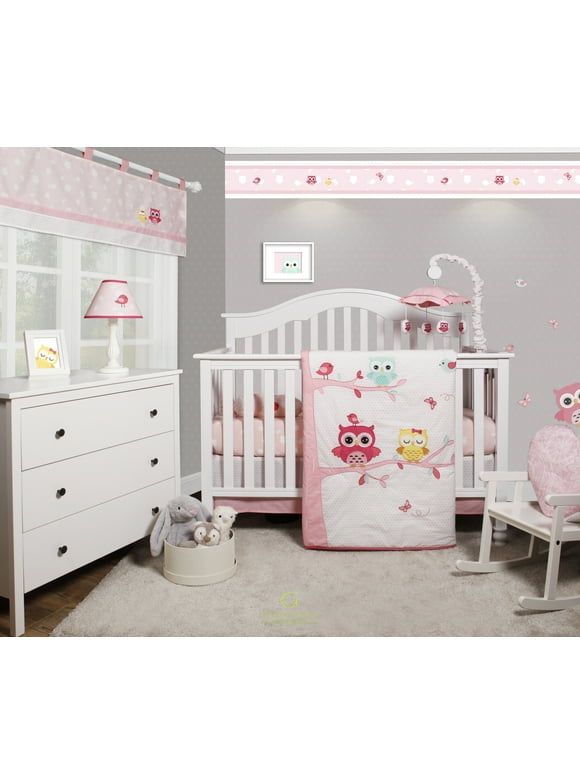 Bumperless 5 pieces Optimababy Owls Baby Bedding Set