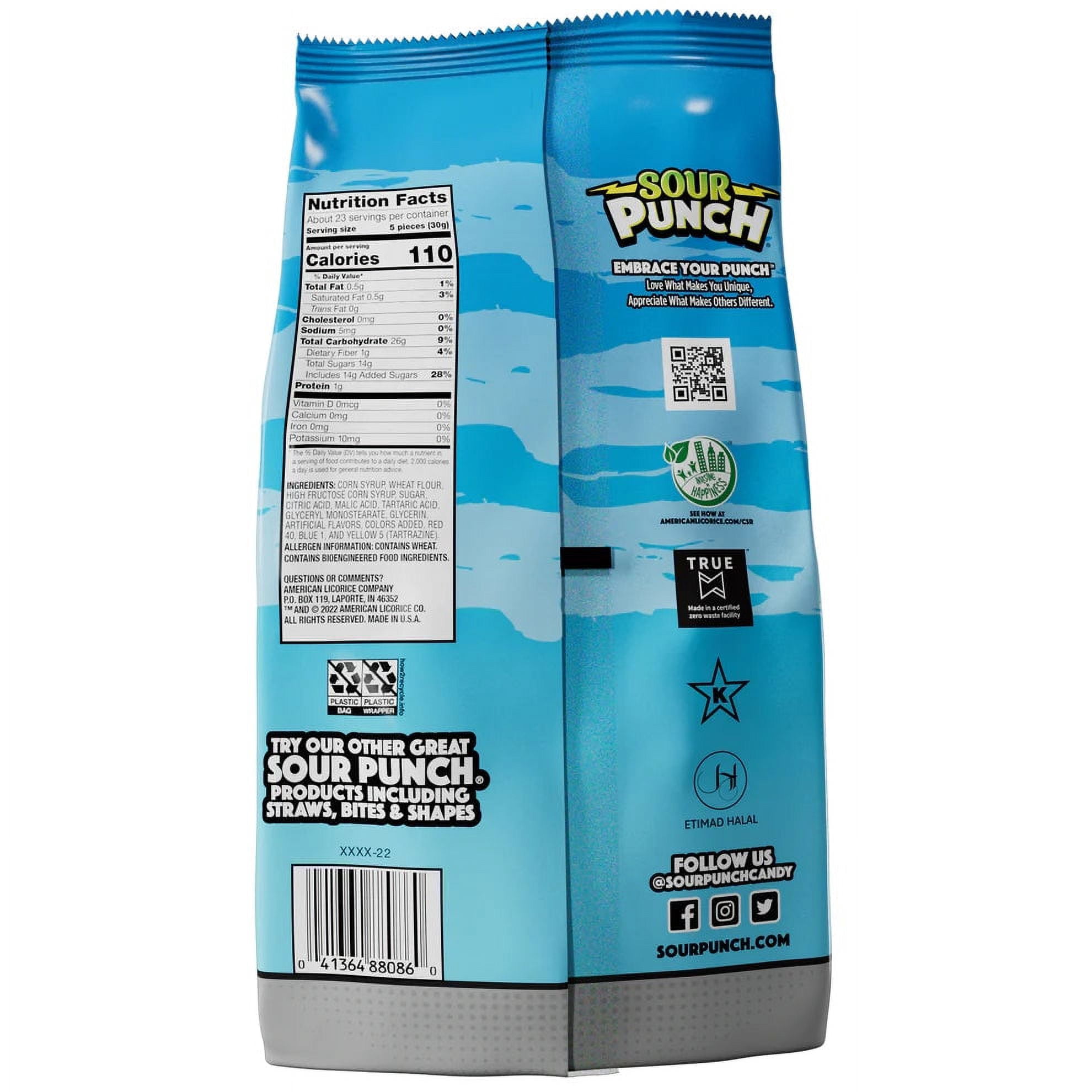 Sour Punch Individually Wrapped Twists 110 pc. Bag
