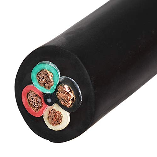 6/4 Bulk Cable 75 Foot - SOOW Jacket, 50 Amps, 4 Wire, 600v - Water and Oil Resistant