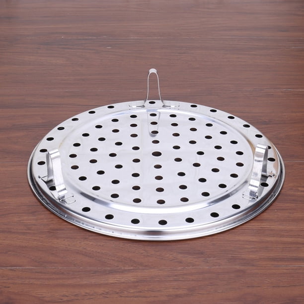 Grille De Cuisson Ronde 27 Cm Acier Inoxydable – Grille Vapeur BBQ Avec Pieds – Barbecue Camping Gaz Charbon