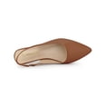 thumbnail image 4 of BLISSFUL STEP Chaussures pour Femmes à Bride Arrière à Bout Pointu Chaussures Plates Brun 10, 4 of 7