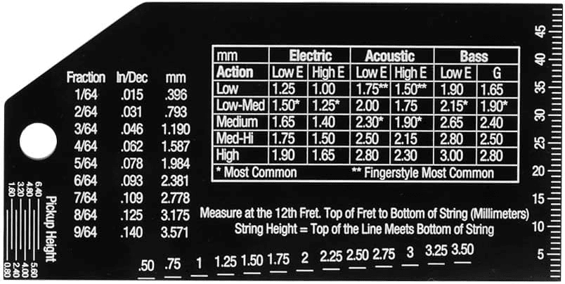 MusicNomad Truss Rod Gauge & String Action Gauge Combo Bundle (MN614)