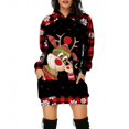 thumbnail image 1 of Vestido de noche de punto con estampado de árbol de Navidad para mujer, vestido de fiesta con capucha, moda de otoño, holgado, Sexy, Mini Festival, ropa femenina, 1 of 4