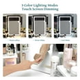 thumbnail image 5 of RichYa Modern Corner Makeup Vanity with Lighted Mirror Power Outlet Brightness Adjustable, White, 5 of 9