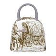 thumbnail image 1 of Balery Western Scenery With Old Wagon Bolsa de Almuerzo para Mujeres, Caja de Almuerzo, Bolsa de Almuerzo Pequeña Impermeable, Tote de Almuerzo Reutilizable con Gran Capacidad, 1 of 6