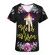 thumbnail image 5 of Fiudx Ofertas de La Semana Top de Trabajo Informal con Cuello En V y Manga Corta Estampado a La Moda para Mujer, 5 of 5