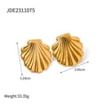 thumbnail image 4 of PISONIC Gold Earrings for Women - 18K Gold Plated Small Shell Stud Earrings Set Summer Beachy Jewelry for Women Gifts, 4 of 6