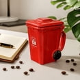 thumbnail image 6 of Ceramic Coffee Mug, Funny Coffee Mug, Trash Can with Lid Shaped Gag Drink Cup, Funny Office Decor Red Novelty Drinking Mug, 4.5X2.5X4.5 in Textured Ceramic Drinking Vessel with, 6 of 7