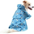 thumbnail image 1 of Large Dog Waterproof Adjustable Rain Poncho Lightweight Reflective Pink XXL, 1 of 6