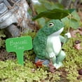 thumbnail image 2 of Frog Statue for Garden - Lotus Leaf Sitting Frog Figurines Decor Cute Craft Resin Frog Sculpture Decor for Outdoor Yard Garden Pond Home Office Desk Tabletop Gift Ornament, 2 of 9