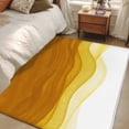 thumbnail image 5 of Orange Gradient Washable Area Rugs 2.7'x5', Watercolor Abstract Orange Gradient Water Ripples Low Pile Throw Living Room Rug Non-Slip Sturdy Edge Binding Carpet for Indoor Entryway Bedside Kitchen, 5 of 9