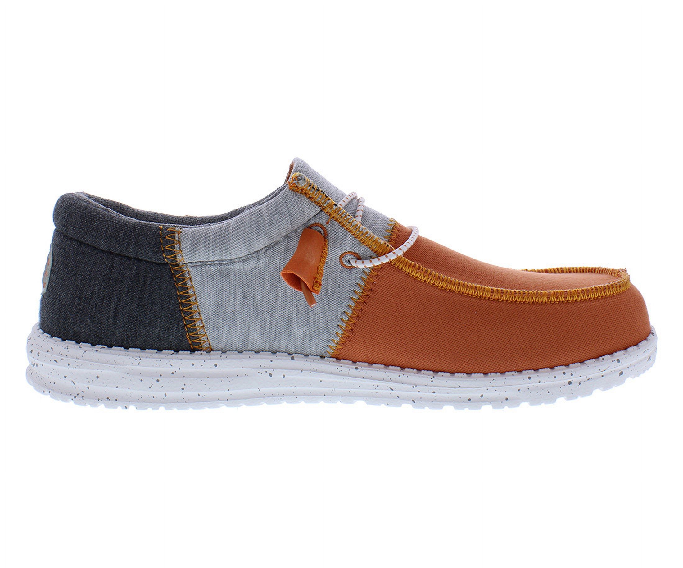 New NIB Hey Dude‎ Wally Tri Varsity Sport Mesh Colorblock Shoes Loafers Size 8 M Wally Tri Varsity Sport Mesh - Orange/White/Green | Parallel main image 4