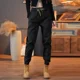 thumbnail image 3 of Pantalones cargo tipo harén para hombre, pantalones multibolsillos, ropa técnica informal, holgados, de lujo, de corte regular, los más baratos, 3 of 4