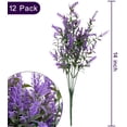 thumbnail image 2 of Sinhoon 12 Bundles Artificial Lavender Flowers for Decoration Outdoor Fake Flowers UV Resistant Faux Plastic Lavender Plants for Porch Planter Indoor Outside Decor, 2 of 7