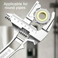 thumbnail image 3 of Kaireo Multi-Function Sink Bathroom Wrench Silver Reversible with 668Mm Jaw Opening Thin Slim Jaw Adjustable Adjustable Large Opening Bathroom Wide Jaw Under Faucet Tool, Limited Time Offer!, 3 of 8