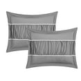 thumbnail image 3 of chic Home cheryl 10 Piece comforter complete Bag Pleated Ruched Ruffled Bedding with Sheet Set, Queen, grey, 3 of 6