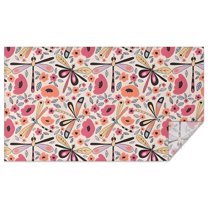 Pioneer Flower Floral Print Pattern Rectangle Tablecloth 60"x102",Waterproof Polyester Rectangle Table Cloth, Wipeable Spillproof Polyester Tablecloth for Dining, Camping, Indoor and Outdoor