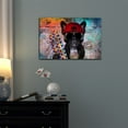 thumbnail image 2 of wall26 - Skateboard Canvas Wall Art - Dog with Skateboard on Abstract Background - Gallery Wrap Modern Home Art | Ready to Hang - 24x36 inches, 2 of 3