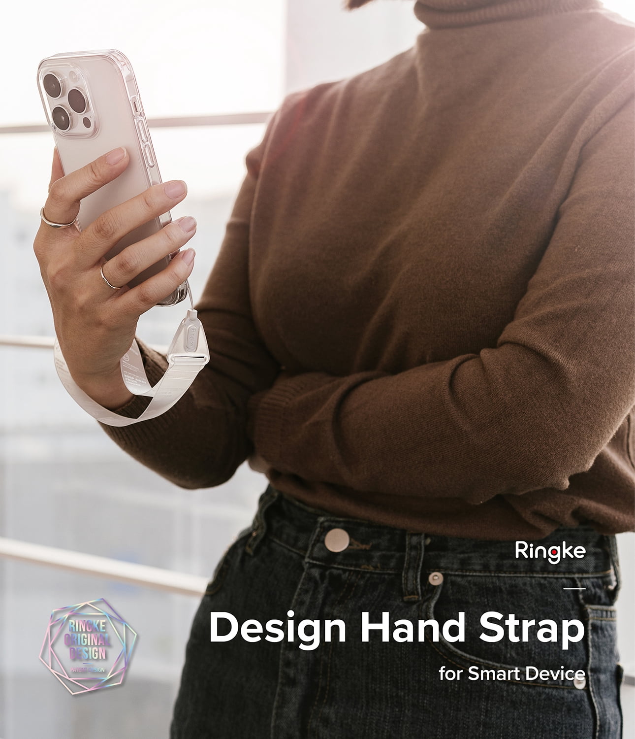 Ringke Band Strap D-Ring - Dragonne 2-en-1 Pour Smartphone (boucle + Sangle) - Universelle - Couleur Beurre Yellow - 7
