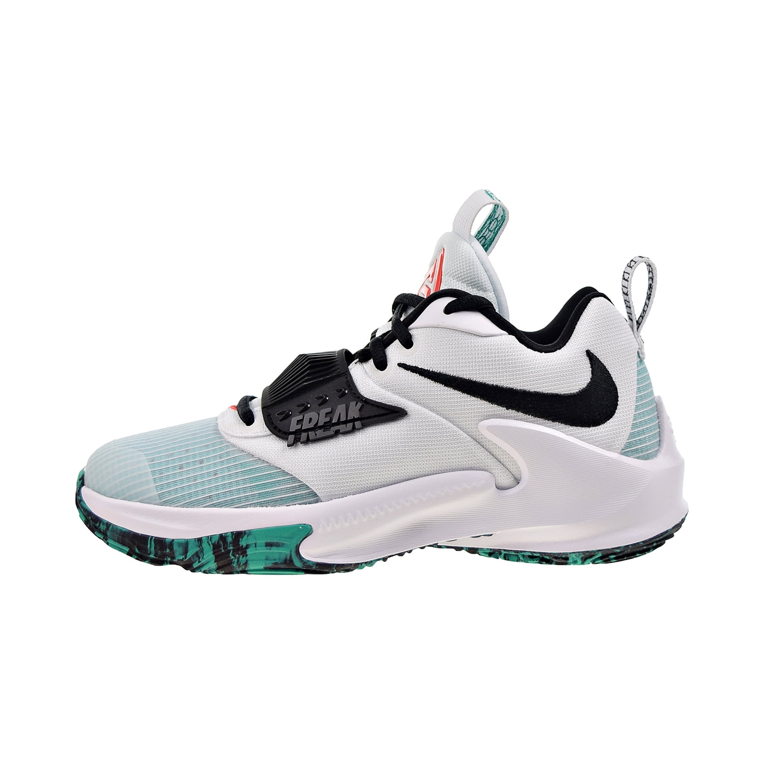 Nike Freak (GS) Big Kids' Basketball Shoes White-Black-Clear Emerald  db4158-101
