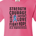 thumbnail image 4 of Inktastic ALS Awareness Strength Courage Support Youth T-Shirt, 4 of 5