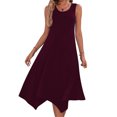 thumbnail image 1 of mfyjkho Vestidos para mujer, Vestidos de mujer sin mangas cuello redondo cordón casual volantes vestido mini línea A Vestidos festivos para mujer l, 1 of 8
