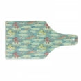 thumbnail image 1 of Pastel Cutting Board, Rainbow Unicorns Flying in Sky with Clouds Cheerful Theme, Decorative Tempered Glass Cutting and Serving Board, Wine Bottle Shape, Multicolor, by Ambesonne, 1 of 1