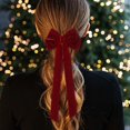 thumbnail image 4 of Pasador de Terciopelo con Lazo | Pinza de cinta estilo coreano - Elegante tocado de invierno, accesorios para el pelo de alta gama, duradero, seguro, versátil para peinados formales o informales, 4 of 5