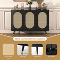 thumbnail image 5 of Catrimown Buffet Cabinet, Rattan Sideboard Storage Cabinet, Credenzas and Sideboards Cabinet Accent Cabinet for Living Room, Black, 5 of 9