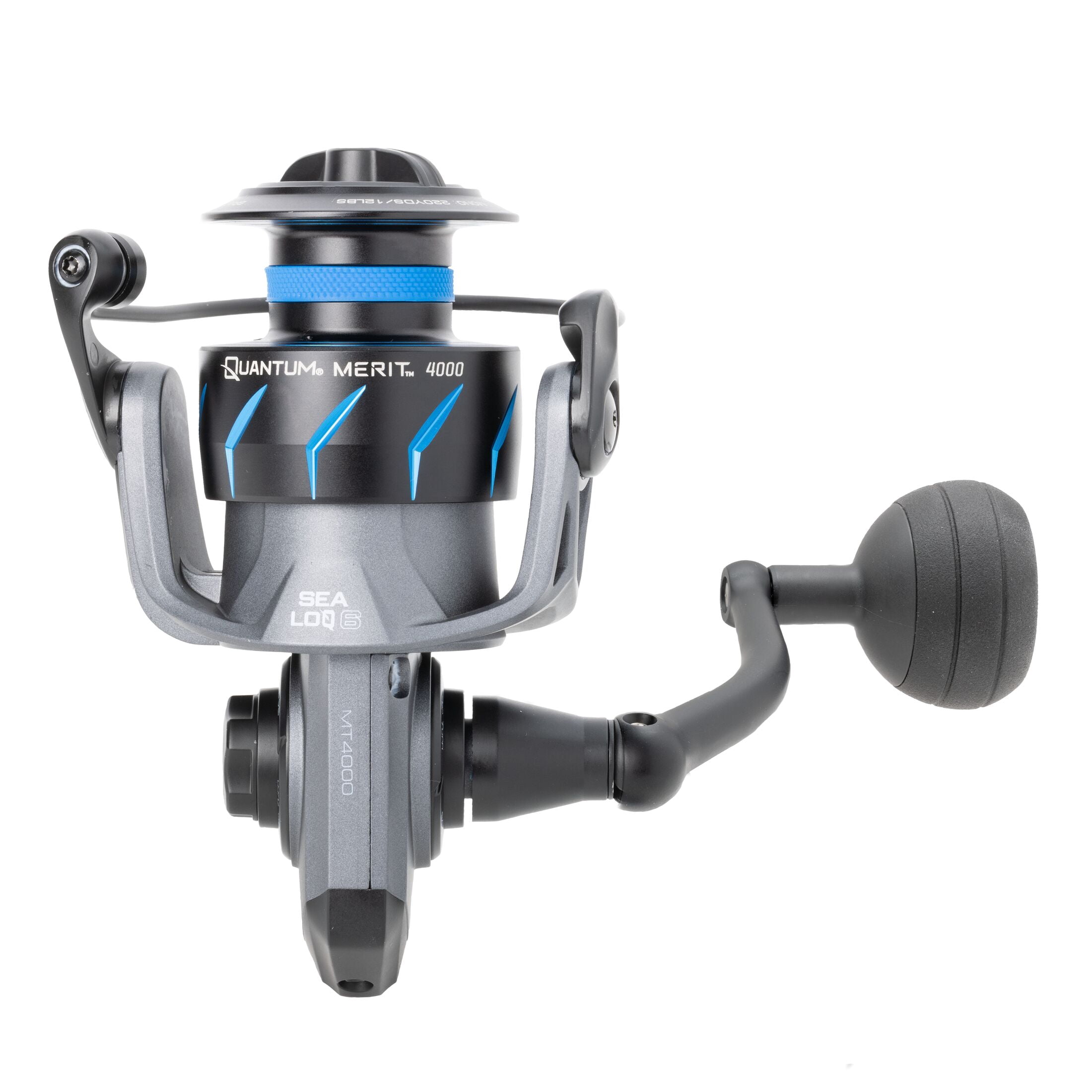 Quantum Merit Spinning Fishing Reel, Size 4000, 6.2:1 Gear Ratio, 4+1 Bearings (Clam Packaging)