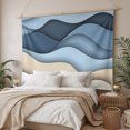 thumbnail image 3 of Blue Beige Ombre Small Tapestry for Bedroom Wall Hanging Tapestry, Geometric Abstract Modern Moire Ceiling Backdrop Tapestries Poster Blanket Wall Decor for Teens Room Living Room Dorm 23" x 28", 3 of 8