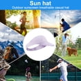 thumbnail image 5 of Outdoor running sports sunscreen empty top hat Breathable quick dry visor hat female-Light purple, 5 of 5